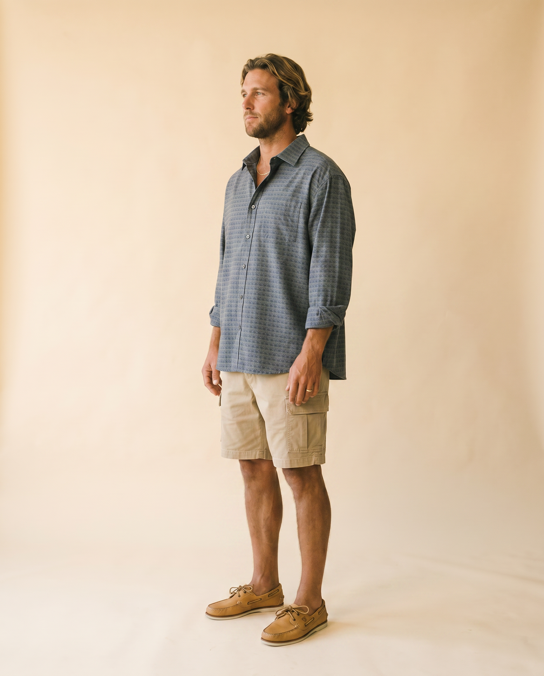 Capri camisa estampada - perfil izquierdo