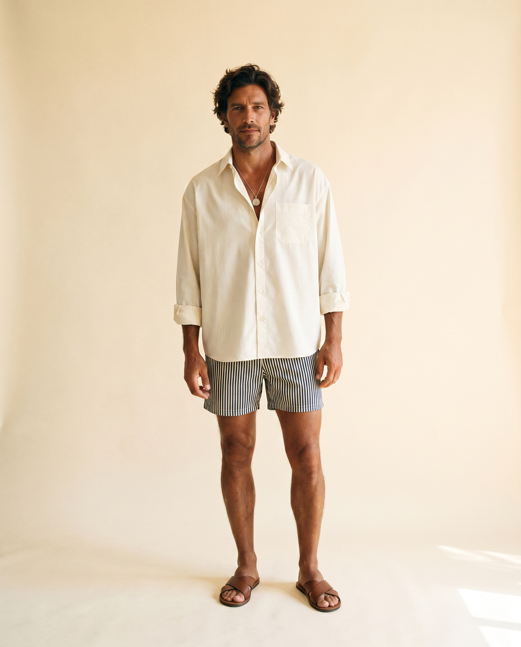Toscana camisa tierra - frontal
