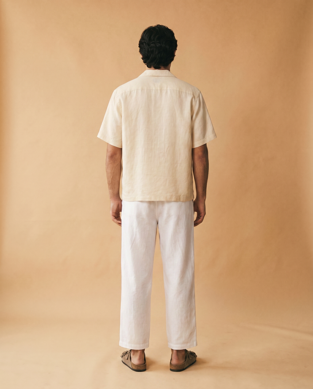 Amalfi camisa lino crema - espalda